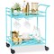 Best Choice Products 2-Tier Rolling Bar Cart Indoor/Outdoor w/ Storage Shelves, Wine Rack, Lockable Wheels